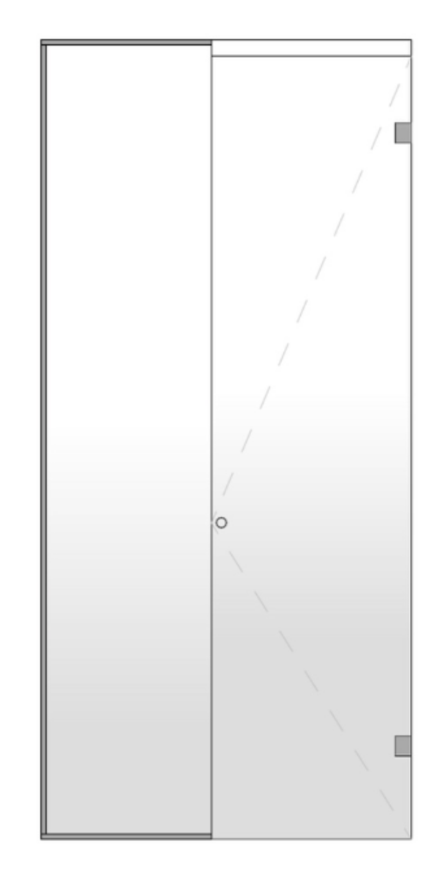 Dušiuks vastavalt dušiklaasi valikule (uks koos klaasiga)