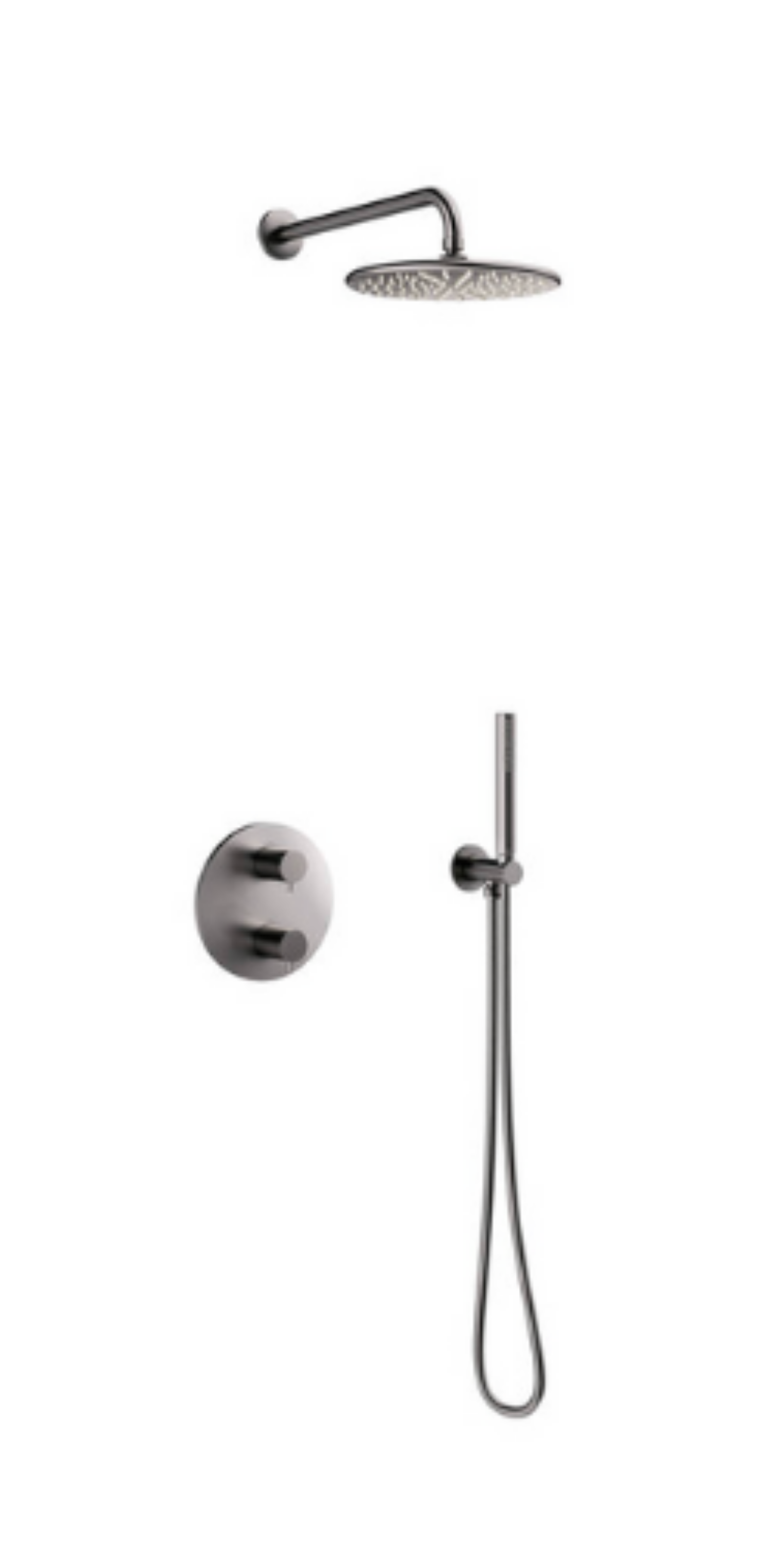 Damixa Silhouet HS1 Süvistatud dušisüsteem, harjatud grafiithall pvd